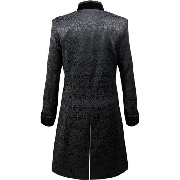 Men's Steampunk Vintage Long Tailcoat Jacket Gothic Victorian Coat - Picture 2 of 5